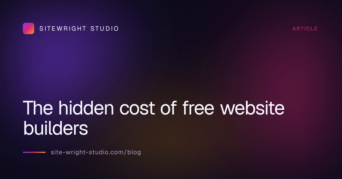 The hidden cost of free website builders