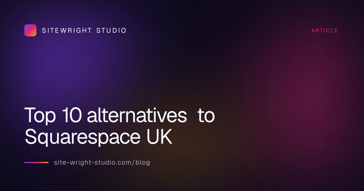 Top 10 alternatives to Squarespace UK