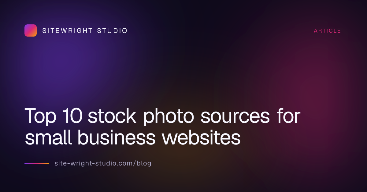 Top 10 stock photo sources for small business websites