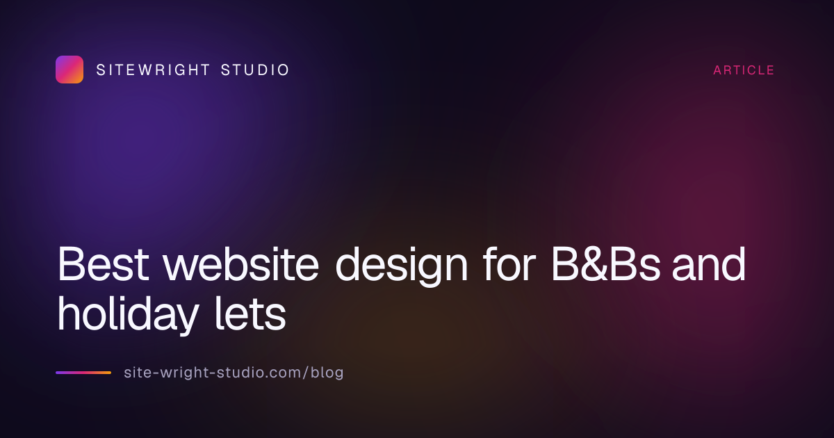 Best website design for B&Bs and holiday lets