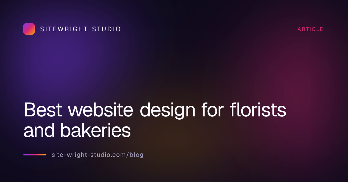Best website design for florists and bakeries