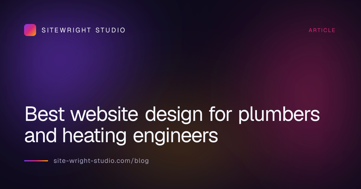 Best website design for plumbers and heating engineers